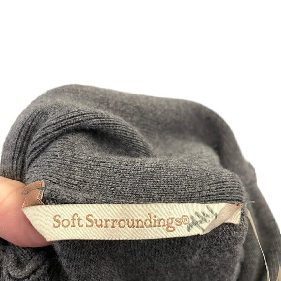 Soft Surroundings Wool Cashmere Blend Turtleneck Sweater Tunic Gray size Medium - Picture 6 of 6